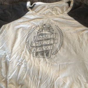 whiskey makes me frisky 3/4 sleeve tee